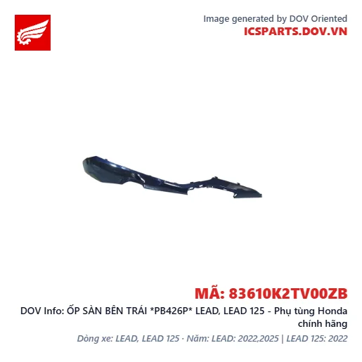 ỐP SÀN BÊN TRÁI *PB426P* LEAD, LEAD 125 - Phụ tùng Honda chính hãng