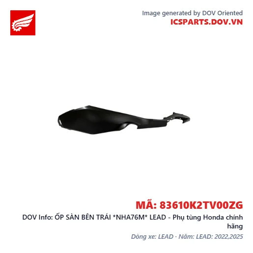 ỐP SÀN BÊN TRÁI *NHA76M* LEAD - Phụ tùng Honda chính hãng
