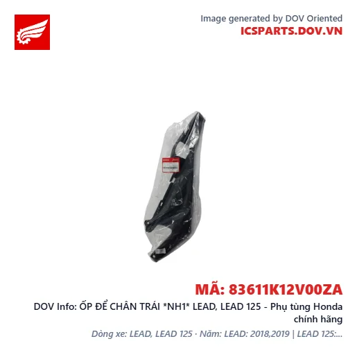 ỐP ĐỂ CHÂN TRÁI *NH1* LEAD, LEAD 125 - Phụ tùng Honda chính hãng