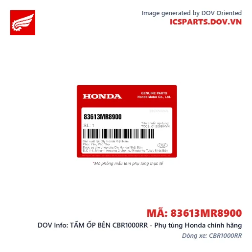 TẤM ỐP BÊN CBR1000RR - Phụ tùng Honda chính hãng