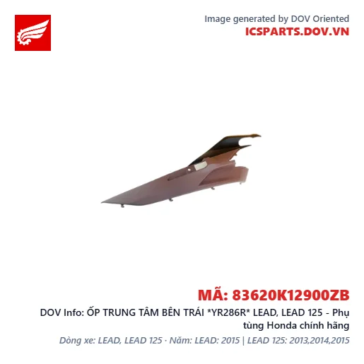 ỐP TRUNG TÂM BÊN TRÁI *YR286R* LEAD, LEAD 125 - Phụ tùng Honda chính hãng
