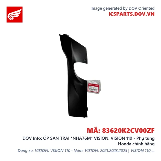 ỐP SÀN TRÁI *NHA76M* VISION, VISION 110 - Phụ tùng Honda chính hãng