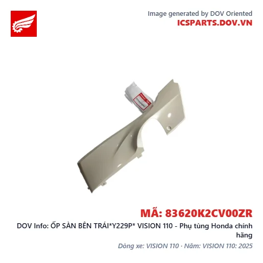 ỐP SÀN BÊN TRÁI*Y229P* VISION 110 - Phụ tùng Honda chính hãng