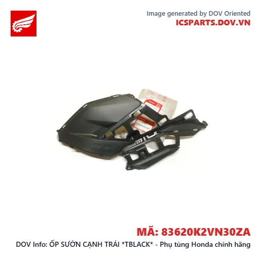 ỐP SƯỜN CẠNH TRÁI *TBLACK* - Phụ tùng Honda chính hãng