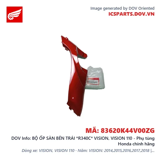 BỘ ỐP SÀN BÊN TRÁI *R340C* VISION, VISION 110 - Phụ tùng Honda chính hãng