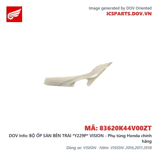 BỘ ỐP SÀN BÊN TRÁI *Y229P* VISION - Phụ tùng Honda chính hãng