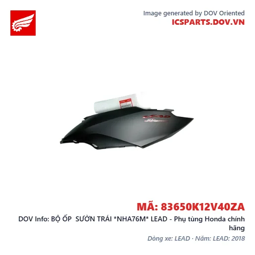 BỘ ỐP  SƯỜN TRÁI *NHA76M* LEAD - Phụ tùng Honda chính hãng