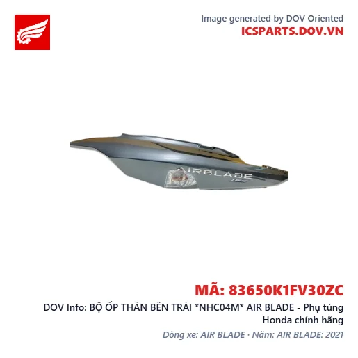 BỘ ỐP THÂN BÊN TRÁI *NHC04M* AIR BLADE - Phụ tùng Honda chính hãng