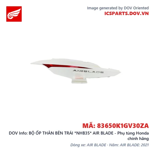 BỘ ỐP THÂN BÊN TRÁI *NHB35* AIR BLADE - Phụ tùng Honda chính hãng