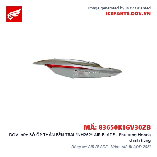 BỘ ỐP THÂN BÊN TRÁI *NH262* AIR BLADE - Phụ tùng Honda chính hãng