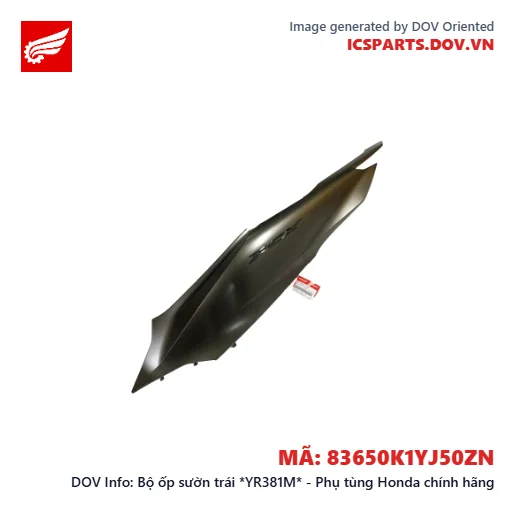 Bộ ốp sườn trái *YR381M* - Phụ tùng Honda chính hãng
