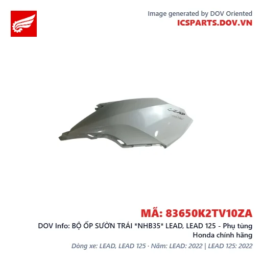 BỘ ỐP SƯỜN TRÁI *NHB35* LEAD, LEAD 125 - Phụ tùng Honda chính hãng