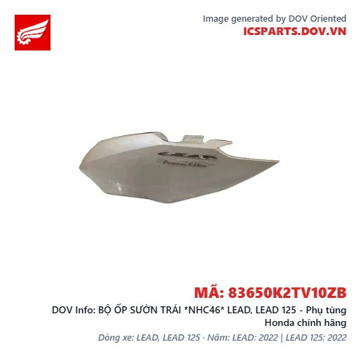 BỘ ỐP SƯỜN TRÁI *NHC46* LEAD, LEAD 125 - Phụ tùng Honda chính hãng