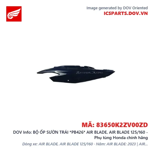 BỘ ỐP SƯỜN TRÁI *PB426* AIR BLADE, AIR BLADE 125/160 - Phụ tùng Honda chính hãng