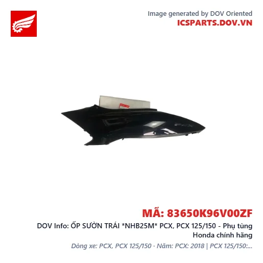 ỐP SƯỜN TRÁI *NHB25M* PCX, PCX 125/150 - Phụ tùng Honda chính hãng