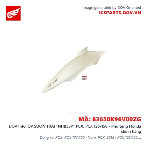 ỐP SƯỜN TRÁI *NHB35P* PCX, PCX 125/150 - Phụ tùng Honda chính hãng