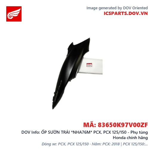 ỐP SƯỜN TRÁI *NHA76M* PCX, PCX 125/150 - Phụ tùng Honda chính hãng