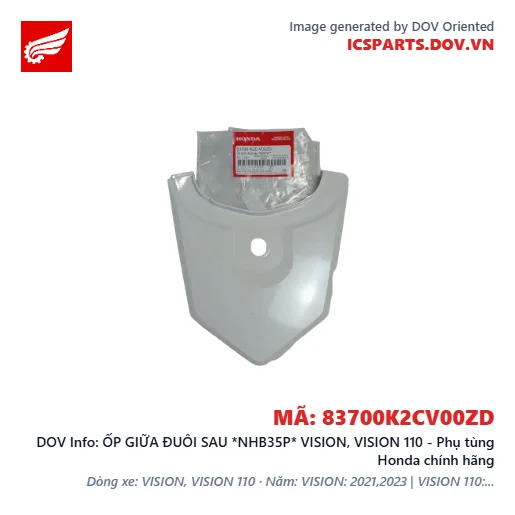 ỐP GIỮA ĐUÔI SAU *NHB35P* VISION, VISION 110 - Phụ tùng Honda chính hãng