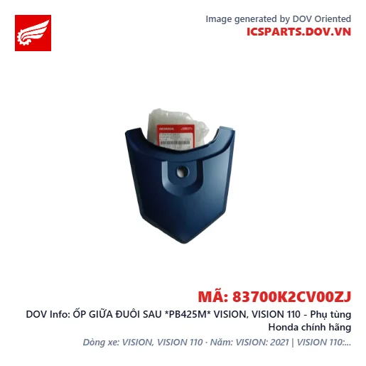 ỐP GIỮA ĐUÔI SAU *PB425M* VISION, VISION 110 - Phụ tùng Honda chính hãng