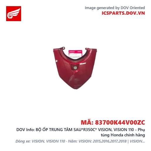 BỘ ỐP TRUNG TÂM SAU*R350C* VISION, VISION 110 - Phụ tùng Honda chính hãng