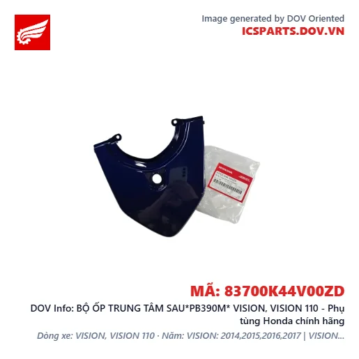 BỘ ỐP TRUNG TÂM SAU*PB390M* VISION, VISION 110 - Phụ tùng Honda chính hãng