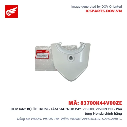BỘ ỐP TRUNG TÂM SAU*NHB35P* VISION, VISION 110 - Phụ tùng Honda chính hãng