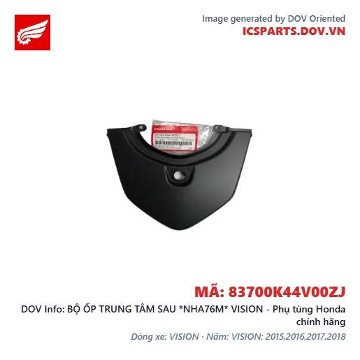 BỘ ỐP TRUNG TÂM SAU *NHA76M* VISION - Phụ tùng Honda chính hãng