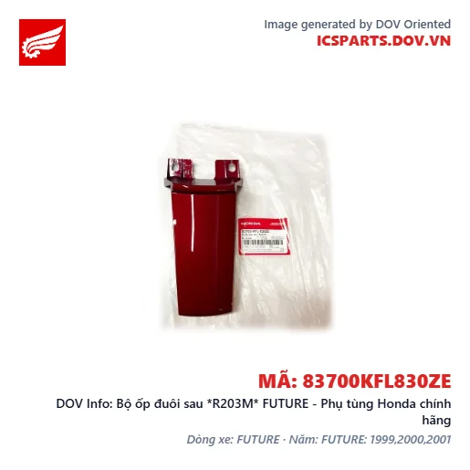 Bộ ốp đuôi sau *R203M* FUTURE - Phụ tùng Honda chính hãng