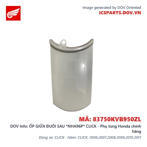 ỐP GIỮA ĐUÔI SAU *NHA96P* CLICK - Phụ tùng Honda chính hãng