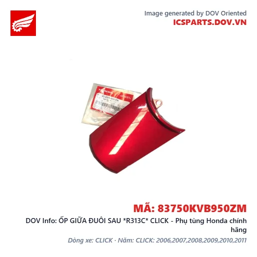 ỐP GIỮA ĐUÔI SAU *R313C* CLICK - Phụ tùng Honda chính hãng