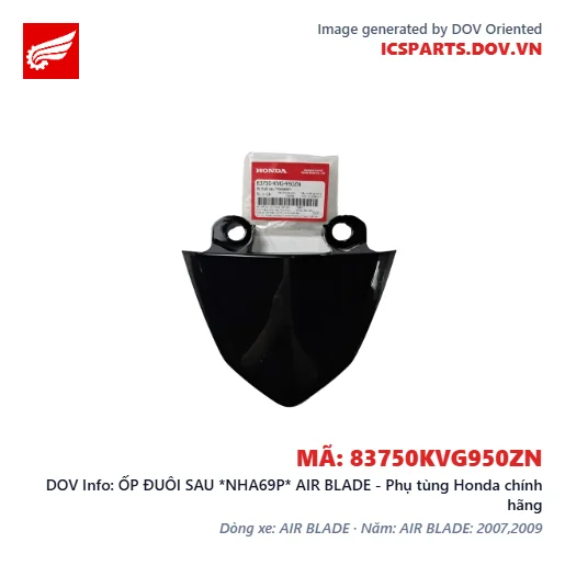ỐP ĐUÔI SAU *NHA69P* AIR BLADE - Phụ tùng Honda chính hãng