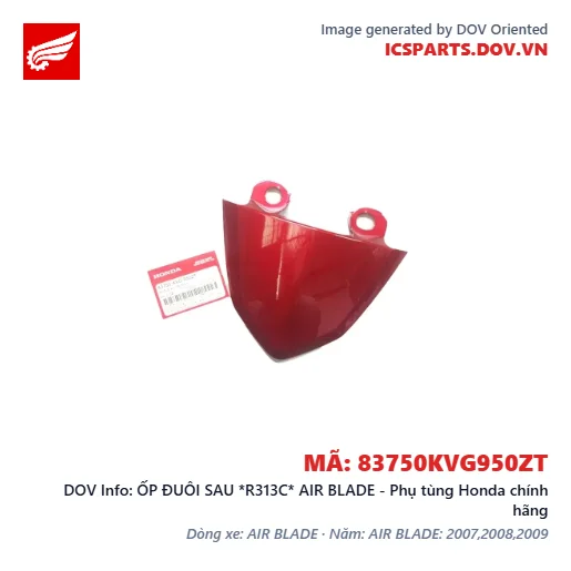 ỐP ĐUÔI SAU *R313C* AIR BLADE - Phụ tùng Honda chính hãng