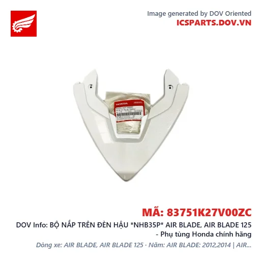 BỘ NẮP TRÊN ĐÈN HẬU *NHB35P* AIR BLADE, AIR BLADE 125 - Phụ tùng Honda chính hãng