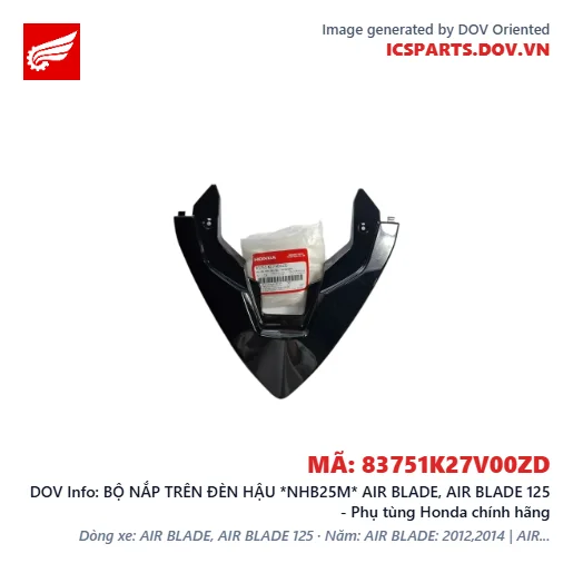 BỘ NẮP TRÊN ĐÈN HẬU *NHB25M* AIR BLADE, AIR BLADE 125 - Phụ tùng Honda chính hãng