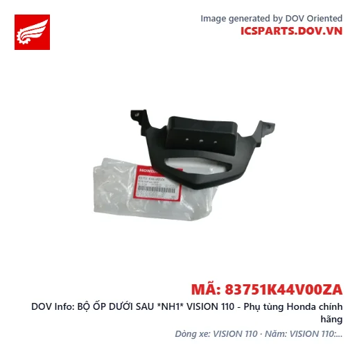 BỘ ỐP DƯỚI SAU *NH1* VISION 110 - Phụ tùng Honda chính hãng