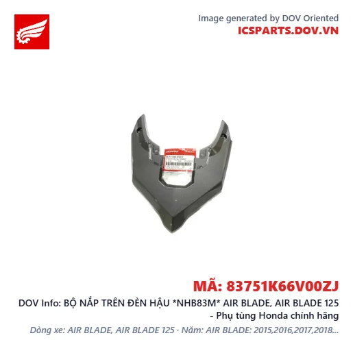 BỘ NẮP TRÊN ĐÈN HẬU *NHB83M* AIR BLADE, AIR BLADE 125 - Phụ tùng Honda chính hãng