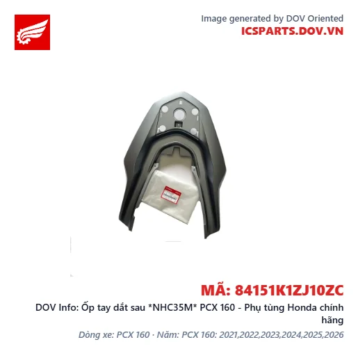 Ốp tay dắt sau *NHC35M* PCX 160 - Phụ tùng Honda chính hãng