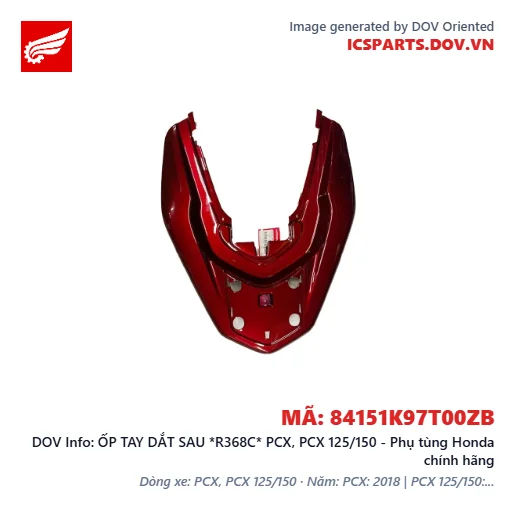 ỐP TAY DẮT SAU *R368C* PCX, PCX 125/150 - Phụ tùng Honda chính hãng