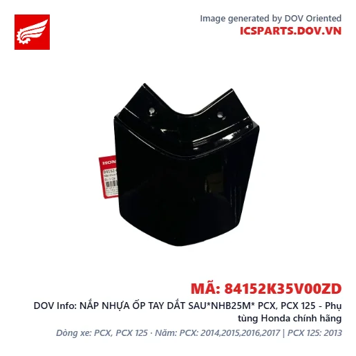 NẮP NHỰA ỐP TAY DẮT SAU*NHB25M* PCX, PCX 125 - Phụ tùng Honda chính hãng