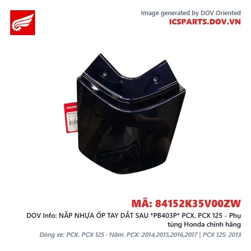 NẮP NHỰA ỐP TAY DẮT SAU *PB403P* PCX, PCX 125 - Phụ tùng Honda chính hãng