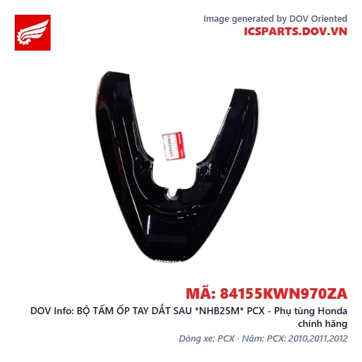 BỘ TẤM ỐP TAY DẮT SAU *NHB25M* PCX - Phụ tùng Honda chính hãng