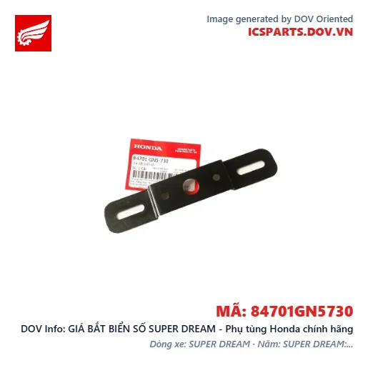 GIÁ BẮT BIỂN SỐ SUPER DREAM - Phụ tùng Honda chính hãng