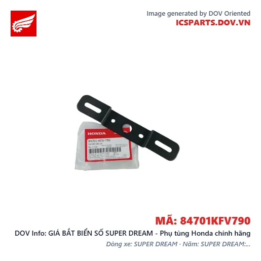 GIÁ BẮT BIỂN SỐ SUPER DREAM - Phụ tùng Honda chính hãng