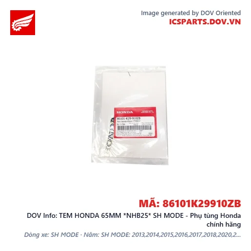 TEM HONDA 65MM *NHB25* SH MODE - Phụ tùng Honda chính hãng