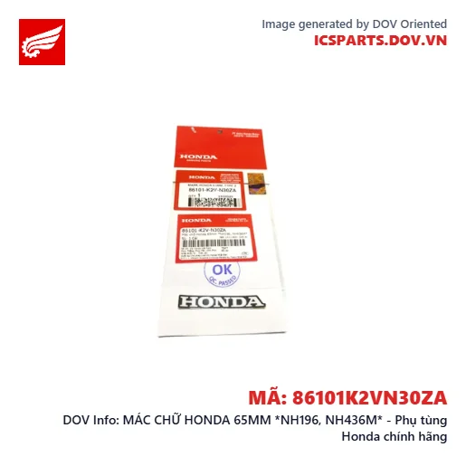 MÁC CHỮ HONDA 65MM *NH196, NH436M* - Phụ tùng Honda chính hãng
