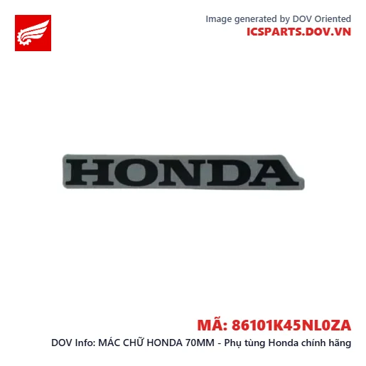 MÁC CHỮ HONDA 70MM - Phụ tùng Honda chính hãng