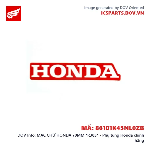 MÁC CHỮ HONDA 70MM *R383* - Phụ tùng Honda chính hãng