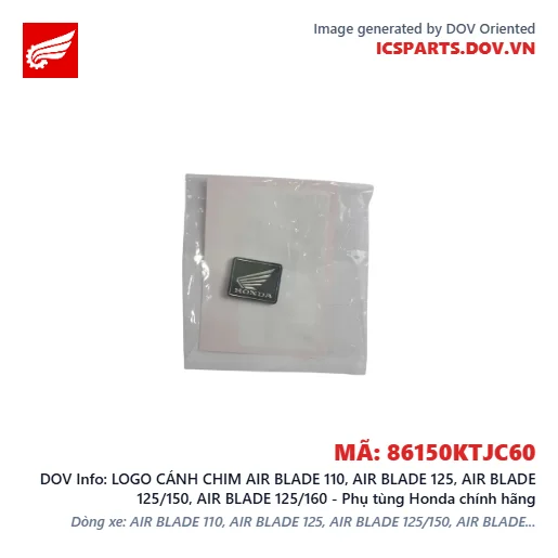 LOGO CÁNH CHIM AIR BLADE 110, AIR BLADE 125, AIR BLADE 125/150, AIR BLADE 125/160 - Phụ tùng Honda chính hãng