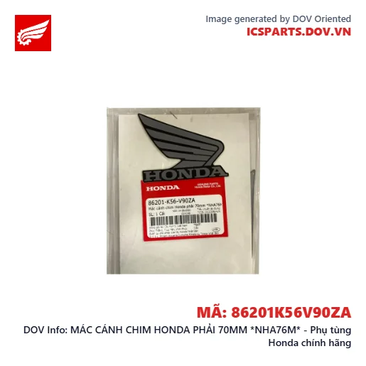 MÁC CÁNH CHIM HONDA PHẢI 70MM *NHA76M* - Phụ tùng Honda chính hãng
