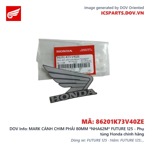 MARK CÁNH CHIM PHẢI 80MM *NHA62M* FUTURE 125 - Phụ tùng Honda chính hãng